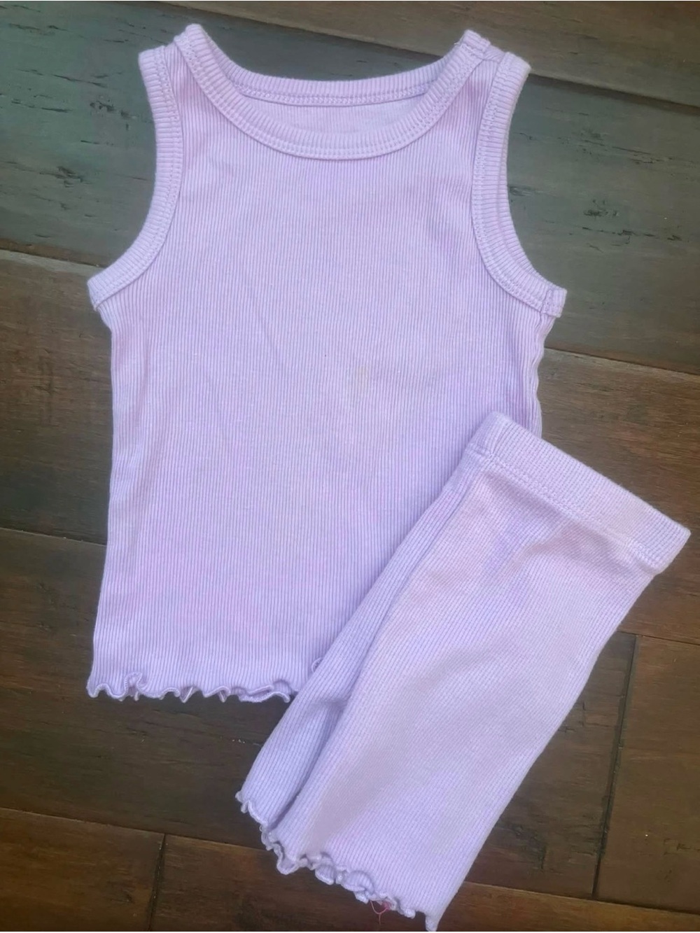 Garanimals Lavender Ribbed Tank & Pants Set